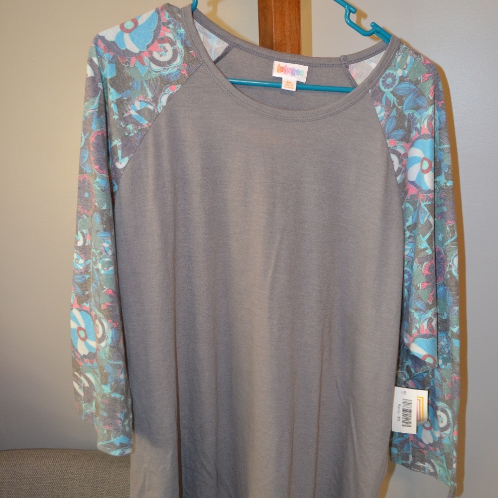 Lularoe 3XL Randy Floral/Gray NWT